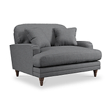 Bampton Snuggle Armchair Charcoal Beech Feet from Roseland Furniture