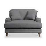 Bampton Snuggle Armchair Charcoal Beech Feet from Roseland Furniture