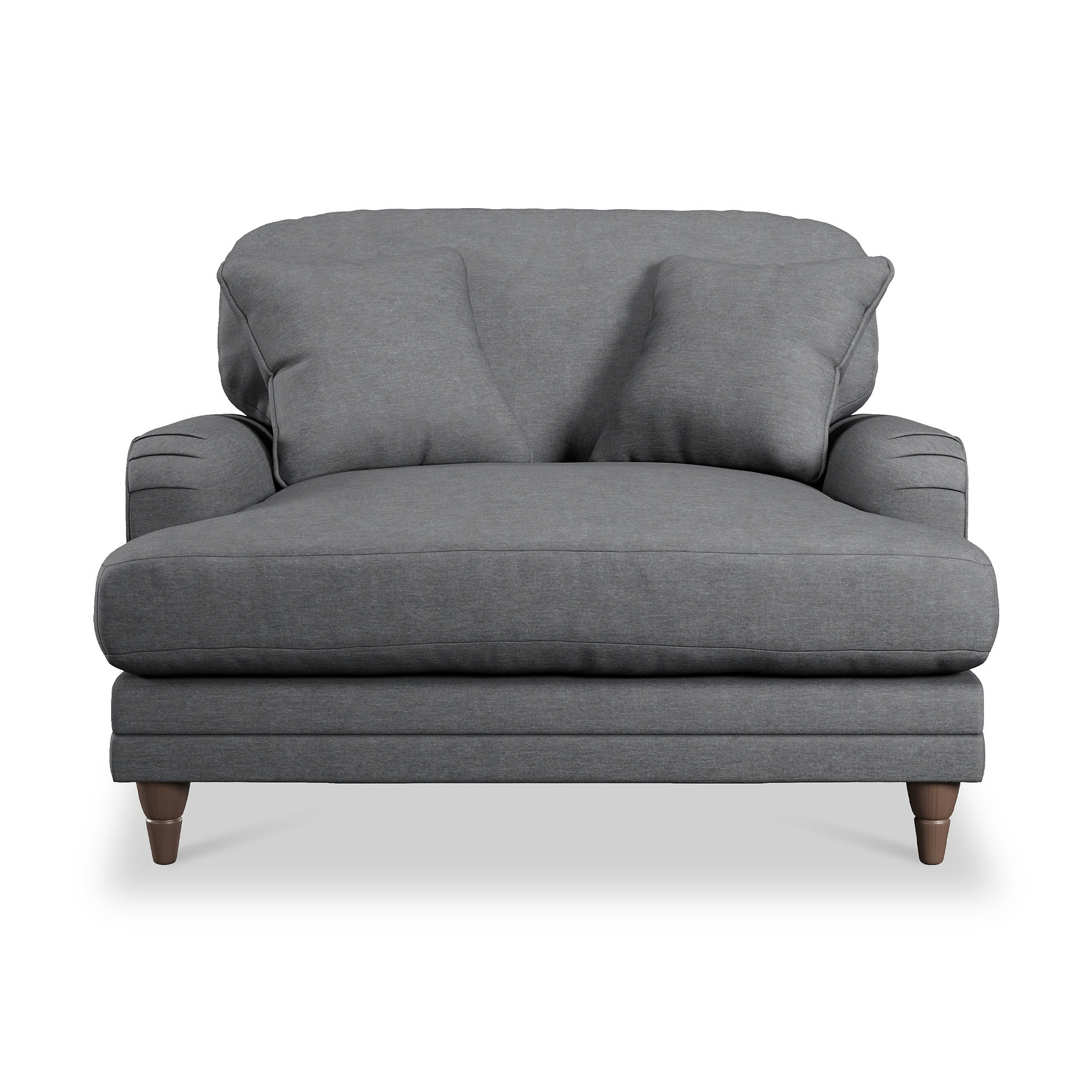 Bampton Snuggle Armchair Charcoal Beech Feet from Roseland Furniture