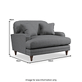Bampton Snuggle Armchair Charcoal Beech Feet from Roseland Furniture