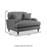 Bampton Snuggle Armchair Charcoal Beech Feet from Roseland Furniture