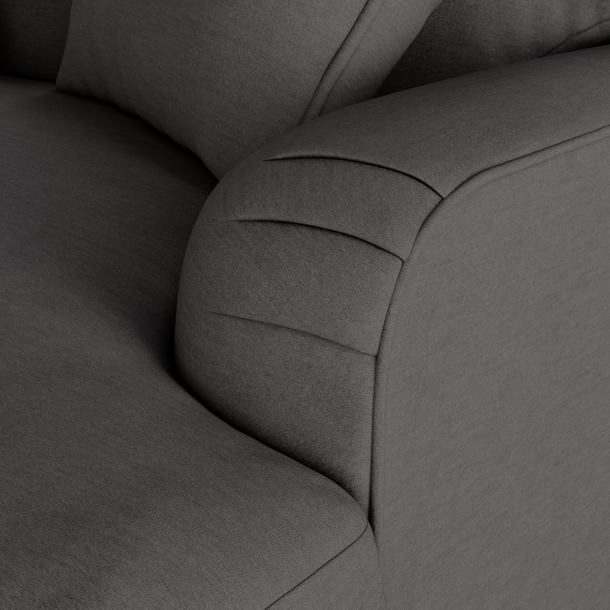 Bampton Snuggle Armchair Charcoal Beech Feet from Roseland Furniture