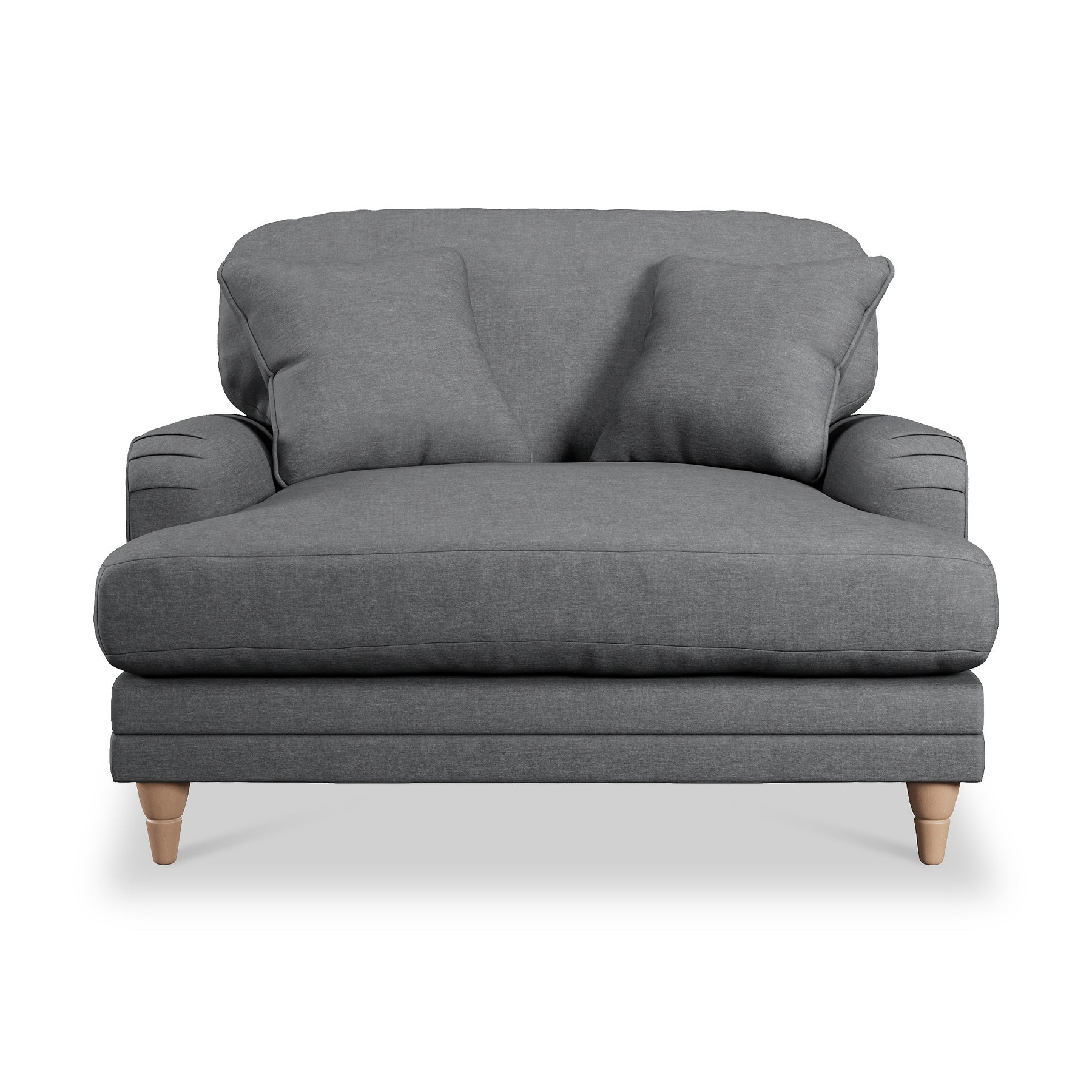 Bampton Snuggle Armchair Charcoal Oak Feet from Roseland Furniture