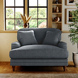 Bampton Snuggle Armchair Granite Beech Feet from Roseland Furniture