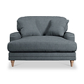 Bampton Snuggle Armchair Granite Oak Feet from Roseland Furniture