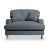 Bampton Snuggle Armchair Granite Oak Feet from Roseland Furniture