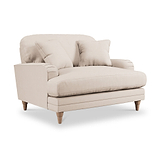 Bampton Snuggle Armchair Cream Oak Feet from Roseland Furniture