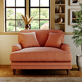 Bampton Snuggle Armchair Salmon from Roseland Furniture