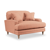Bampton Snuggle Armchair Salmon Oak Feet from Roseland Furniture