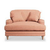 Bampton Snuggle Armchair Salmon Oak Feet from Roseland Furniture