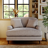 Bampton Snuggle Armchair Silver from Roseland Furniture
