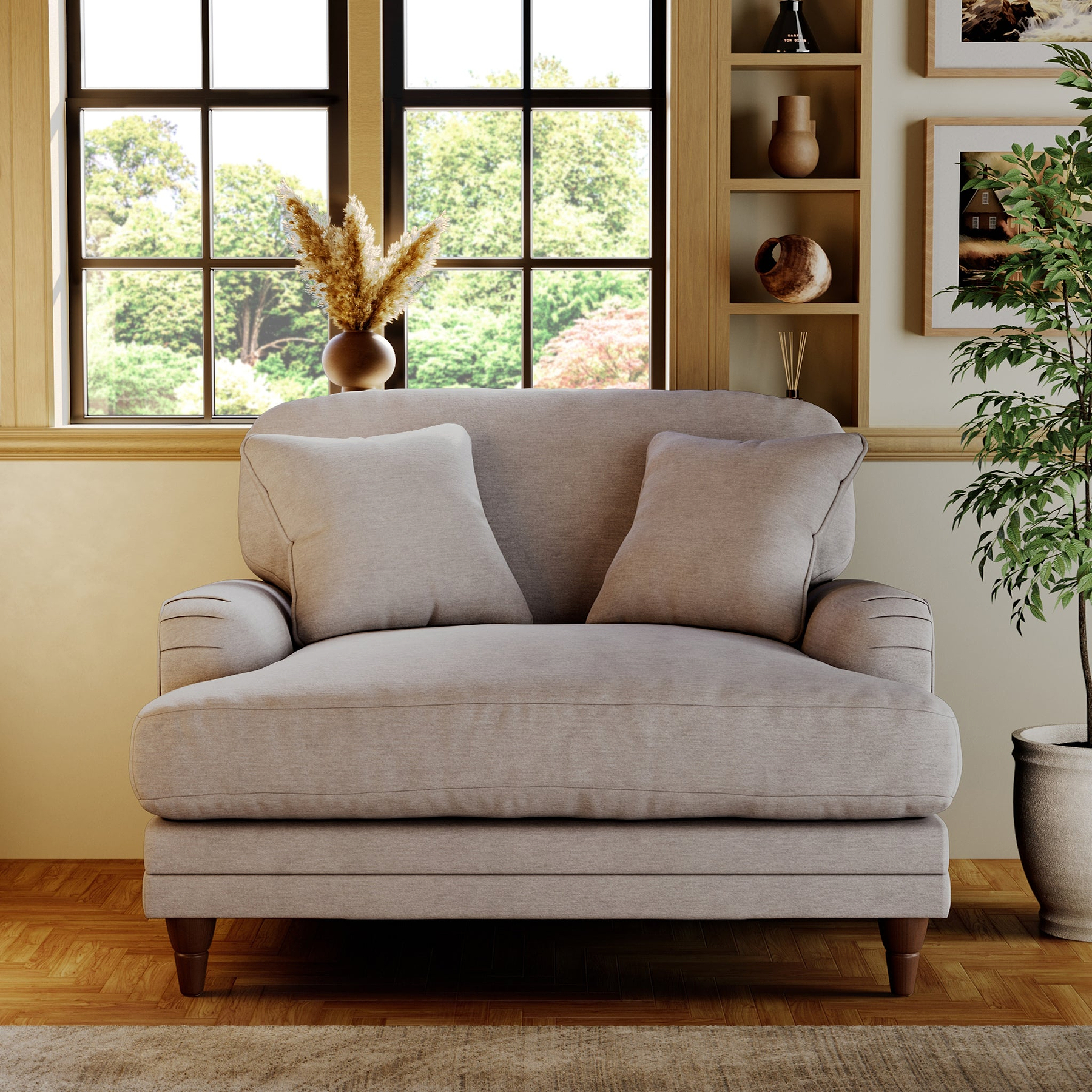 Bampton Snuggle Armchair Silver from Roseland Furniture