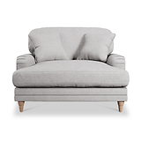 Bampton Snuggle Armchair Silver Oak Feet from Roseland Furniture