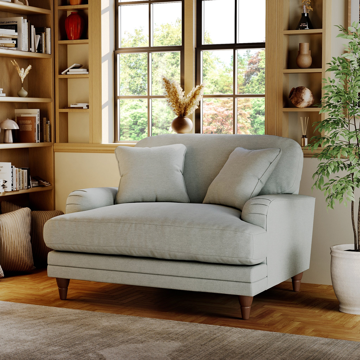 Bampton Snuggle Armchair Sky from Roseland Furniture