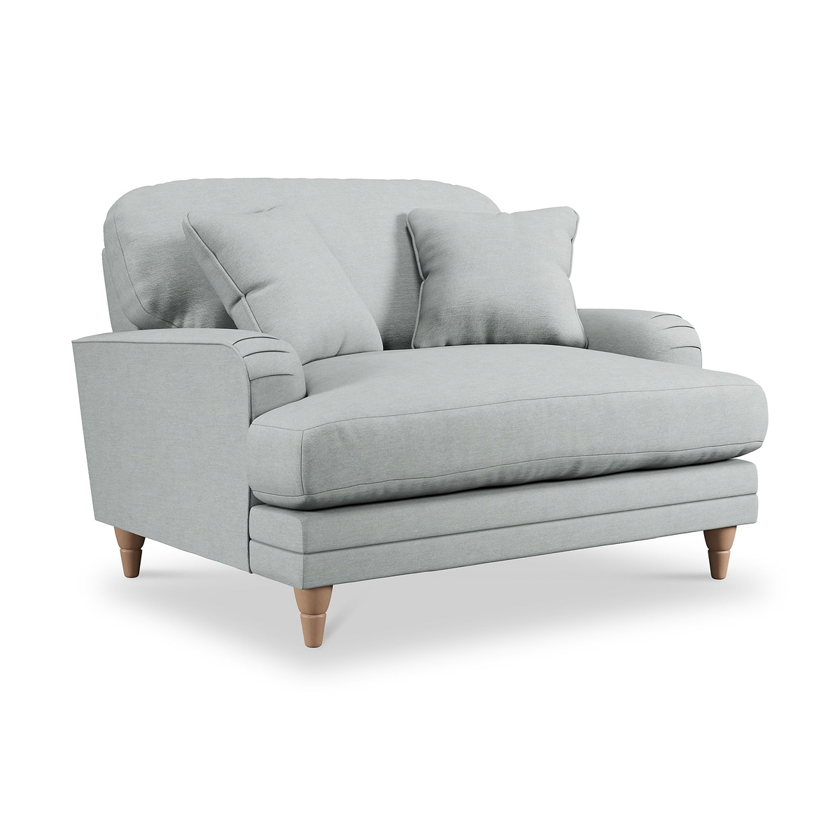 Bampton Snuggle Armchair Sky Oak Feet from Roseland Furniture