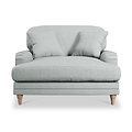Bampton Snuggle Armchair Sky Oak Feet from Roseland Furniture
