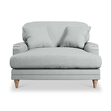 Bampton Snuggle Armchair Sky Oak Feet from Roseland Furniture