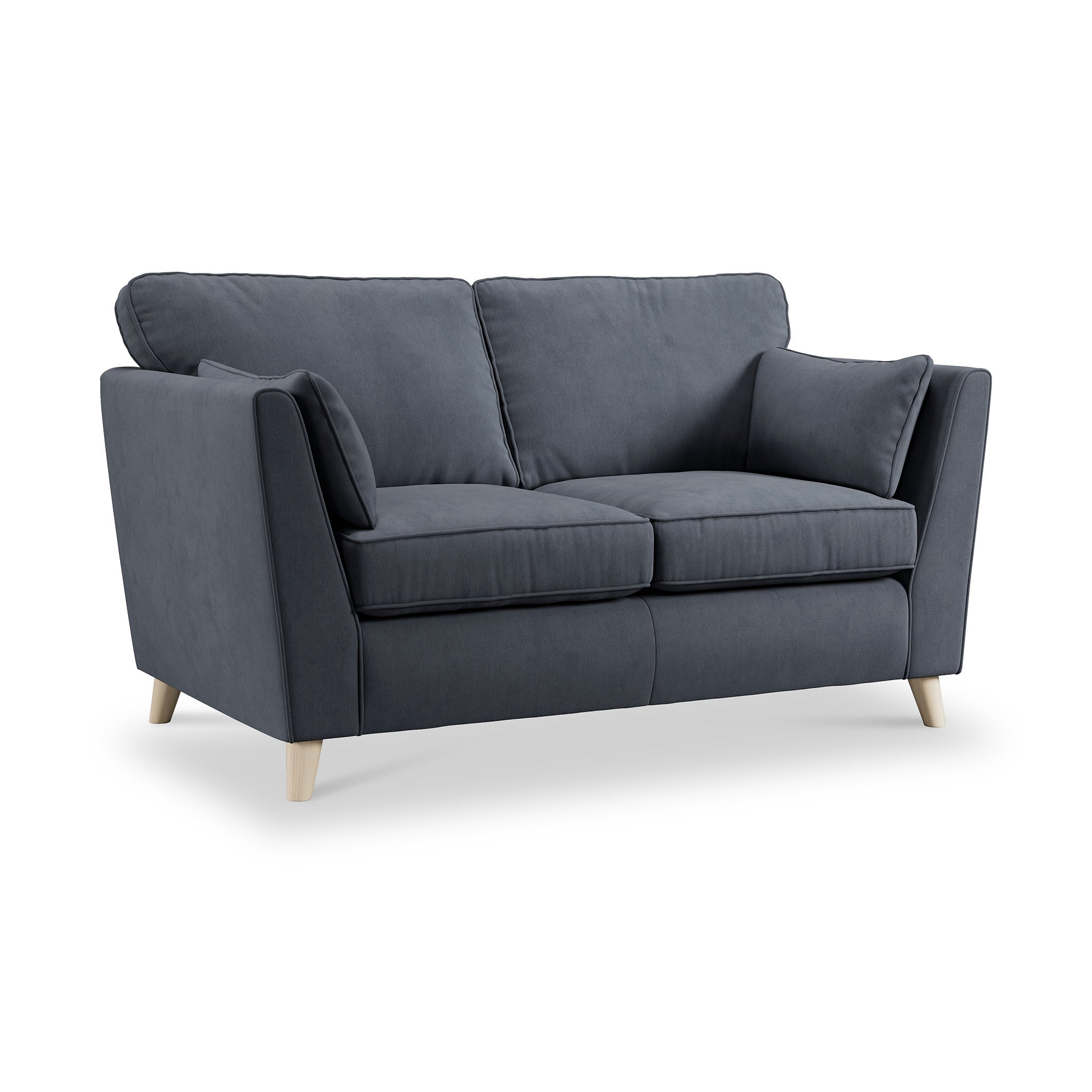 Osten 2 Seater Sofa Navy Oak Feet from Roseland Furniture