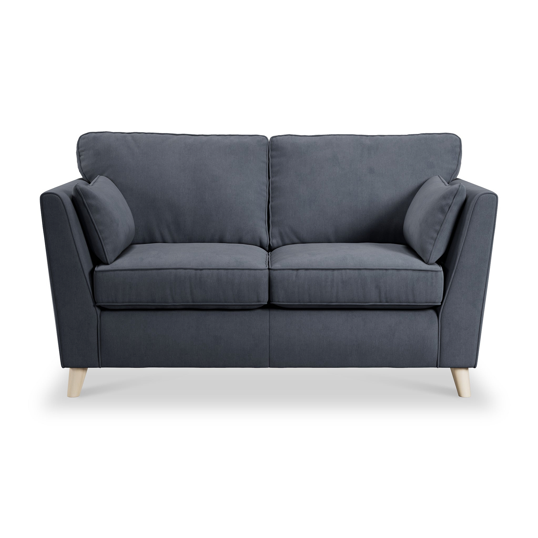 Osten 2 Seater Sofa Navy Oak Feet from Roseland Furniture