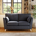 Osten 2 Seater Sofa Navy Oak Feet from Roseland Furniture