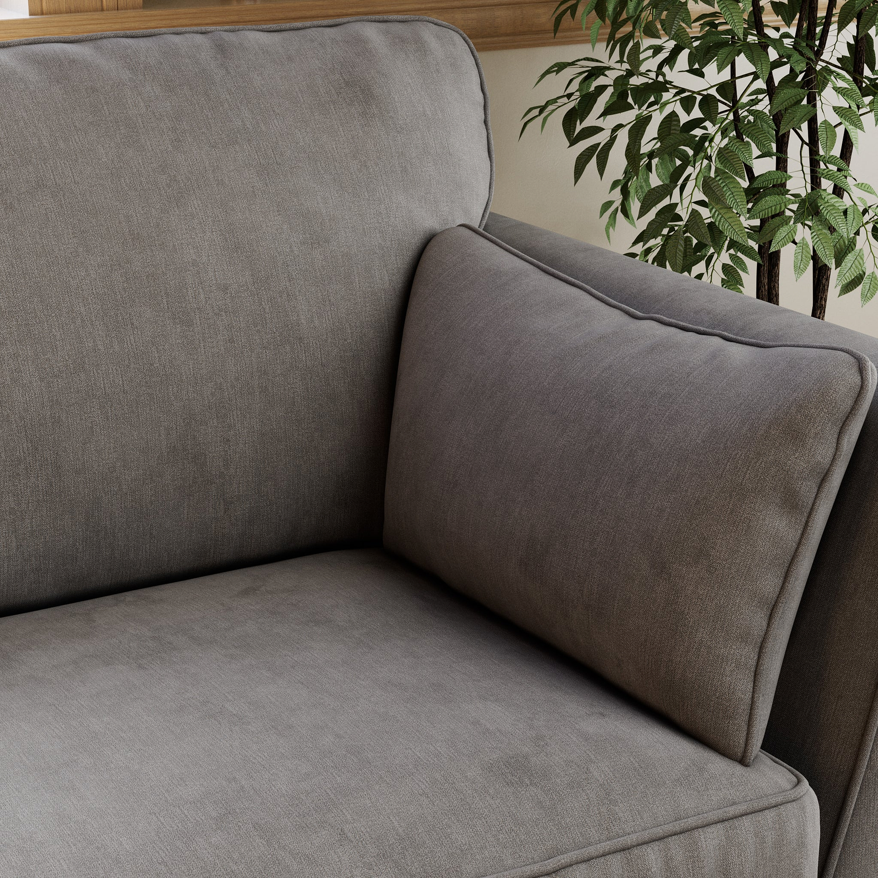 Osten 2 Seater Sofa Pewter Beech Feet from Roseland Furniture