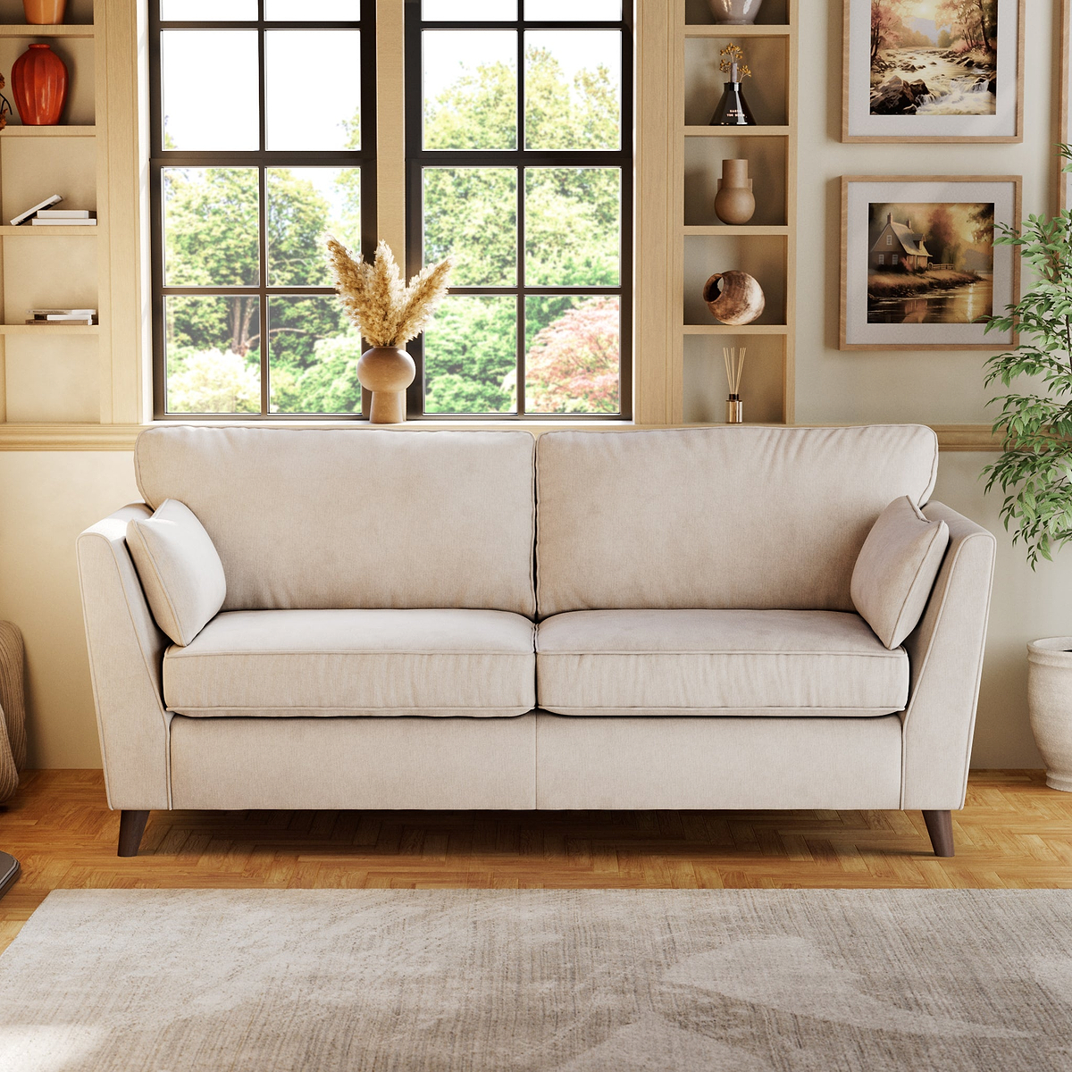 Osten 3 Seater Sofa Stone from Roseland Furniture