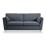 Osten 3 Seater Sofa Navy Oak Feet from Roseland Furniture