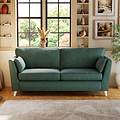 Osten 3 Seater Sofa Ocean Oak Feet from Roseland Furniture