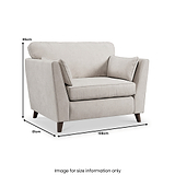 Osten Snuggler Armchair Stone Beech Feet from Roseland Furniture