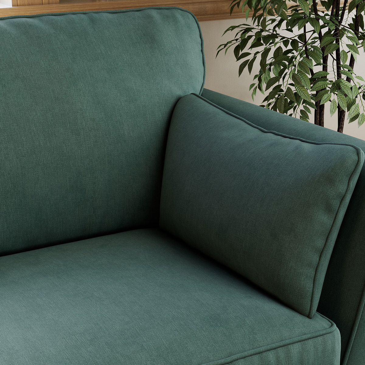Osten Snuggler Armchair Ocean Beech Feet from Roseland Furniture