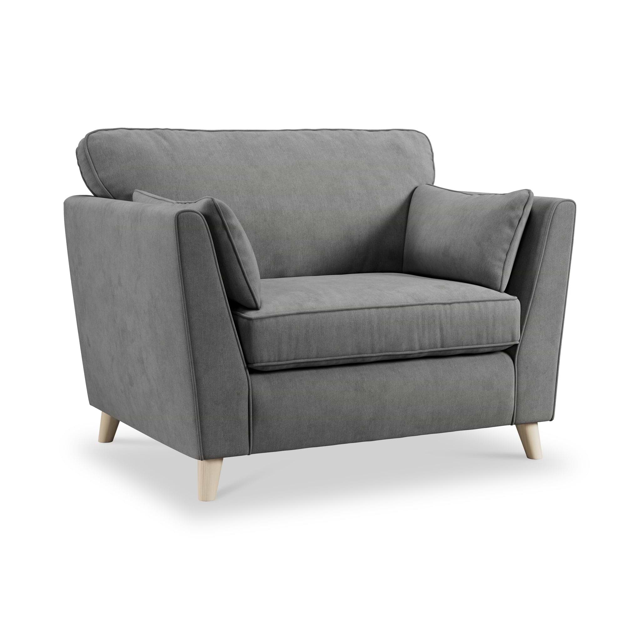 Osten Snuggler Armchair Pewter Oak Feet from Roseland Furniture