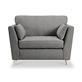 Osten Snuggler Armchair Pewter Oak Feet from Roseland Furniture