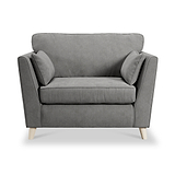 Osten Snuggler Armchair Pewter Oak Feet from Roseland Furniture