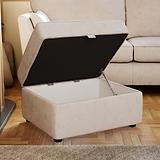 Osten Storage Footstool Stone from Roseland Furniture