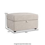 Osten Storage Footstool Stone from Roseland Furniture
