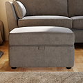 Osten Storage Footstool Pewter from Roseland Furniture