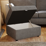 Osten Storage Footstool Pewter from Roseland Furniture