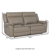 Alden Leather Recliner 3 Seater Sofa dimensions