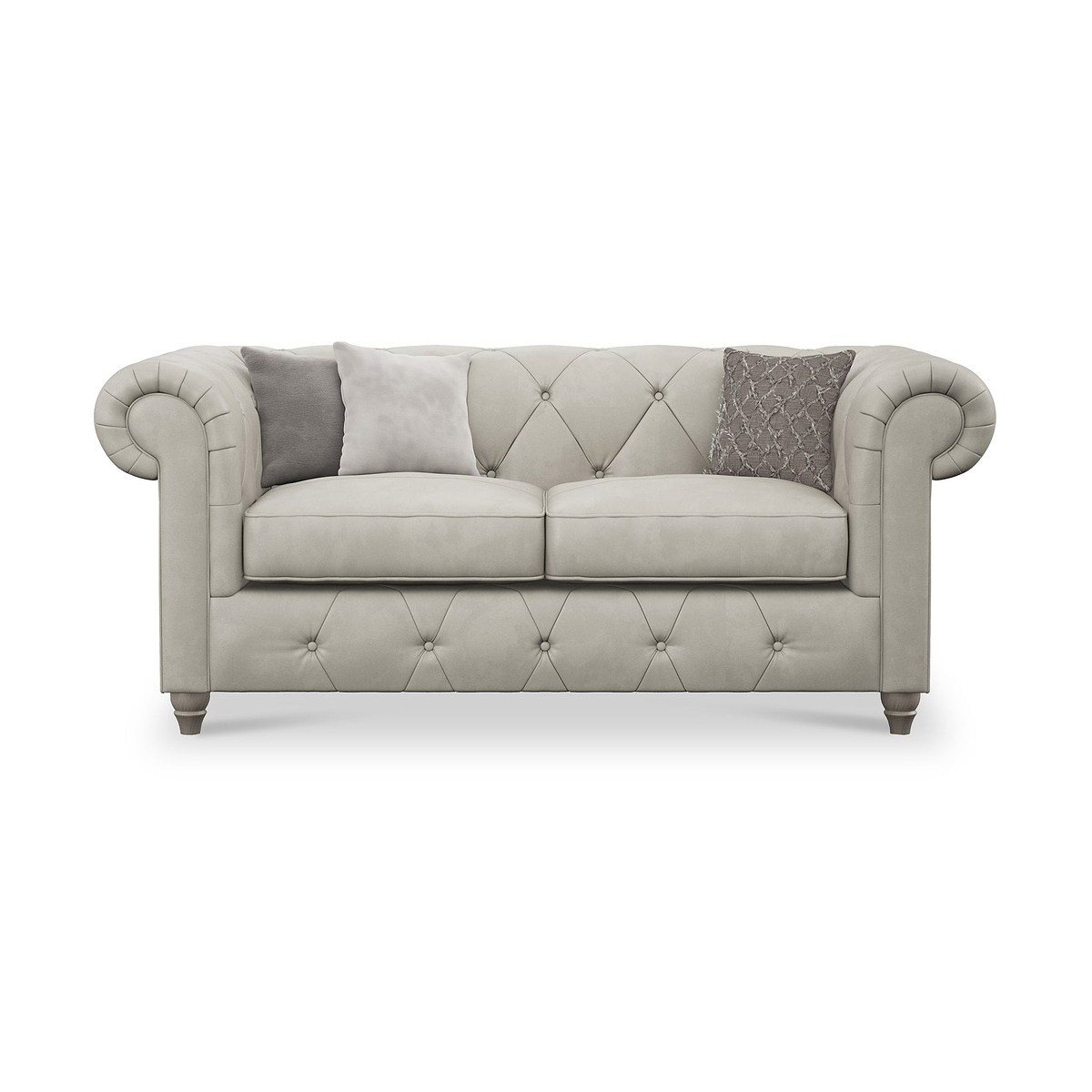 Everett Leather 2 Seater Sofa Cloud Washed Feet from Roseland Furniture