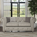 Everett Leather 2 Seater Sofa Cloud Washed Feet from Roseland Furniture