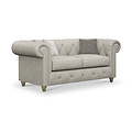 Everett Leather 2 Seater Sofa Cloud Walnut Feet from Roseland Furniture