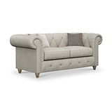 Everett Leather 2 Seater Sofa Cloud Walnut Feet from Roseland Furniture