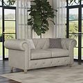 Everett Leather 2 Seater Sofa Cloud Walnut Feet from Roseland Furniture