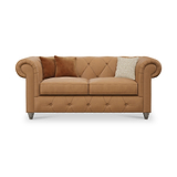Everett Leather 2 Seater Sofa Saddle Washed Feet from Roseland Furniture