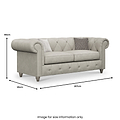 Everett Leather 3 Seater Sofa Cloud Washed Feet from Roseland Furniture