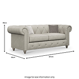 Everett Leather 3 Seater Sofa Cloud Washed Feet from Roseland Furniture