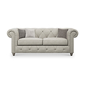 Everett Leather 3 Seater Sofa Cloud Washed Feet from Roseland Furniture