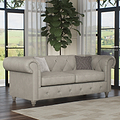 Everett Leather 3 Seater Sofa Cloud Washed Feet from Roseland Furniture