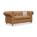Everett Leather 3 Seater Sofa Saddle Washed Feet from Roseland Furniture