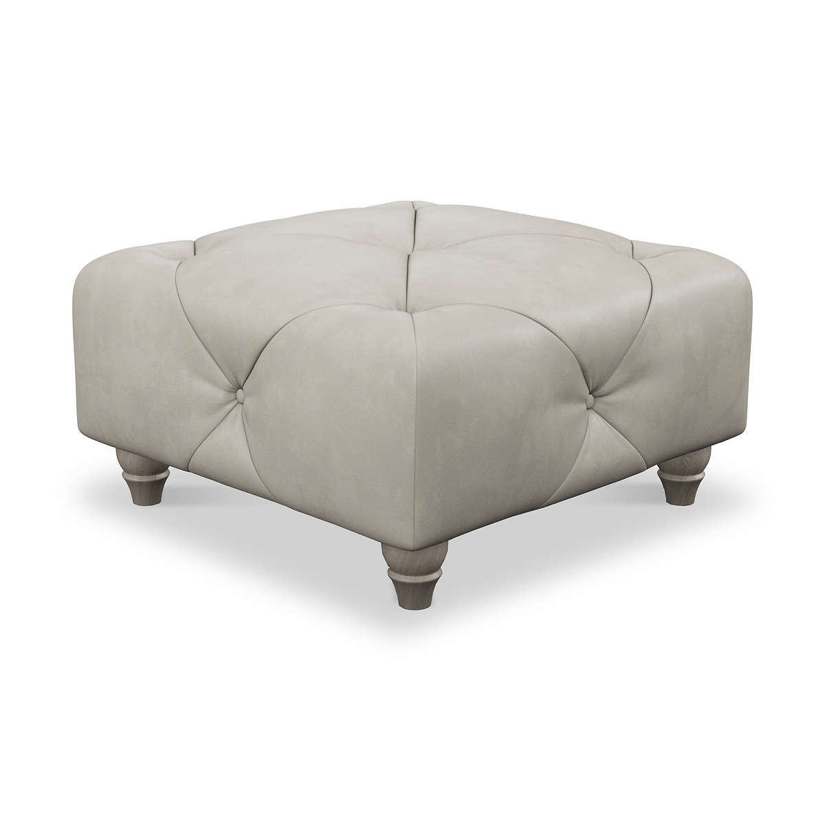 Everett Leather Footstool Cloud Washed Feet from Roseland Furniture